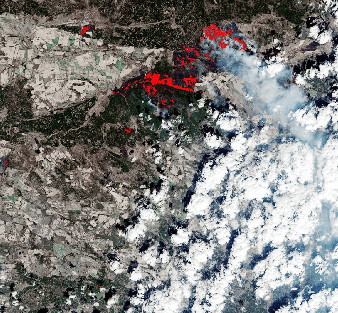 Satellite Images Of The Chernobyl Fires CIMA Research Foundation